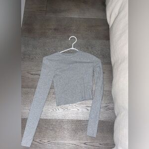 TNA Light Gray Long Sleeve Top